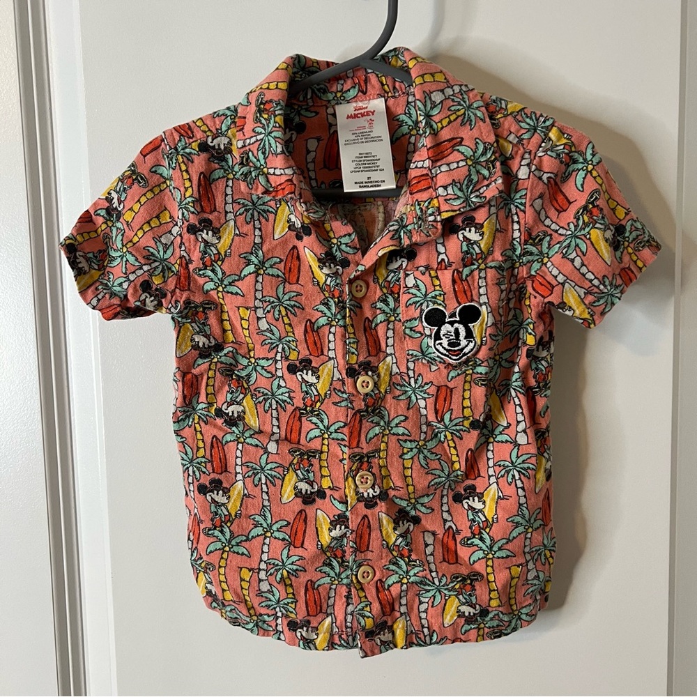 Disney Kids Mickey Mouse Tropical Shirt